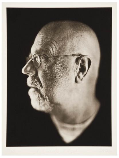 Appraisal: Chuck Close b Self Portrait Digital inkjet print with screenprinted