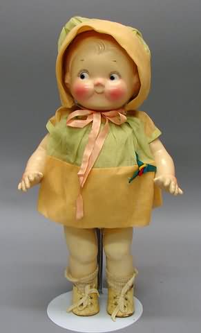 Appraisal: Campbell Kid a PETITE doll All composition doll with highly