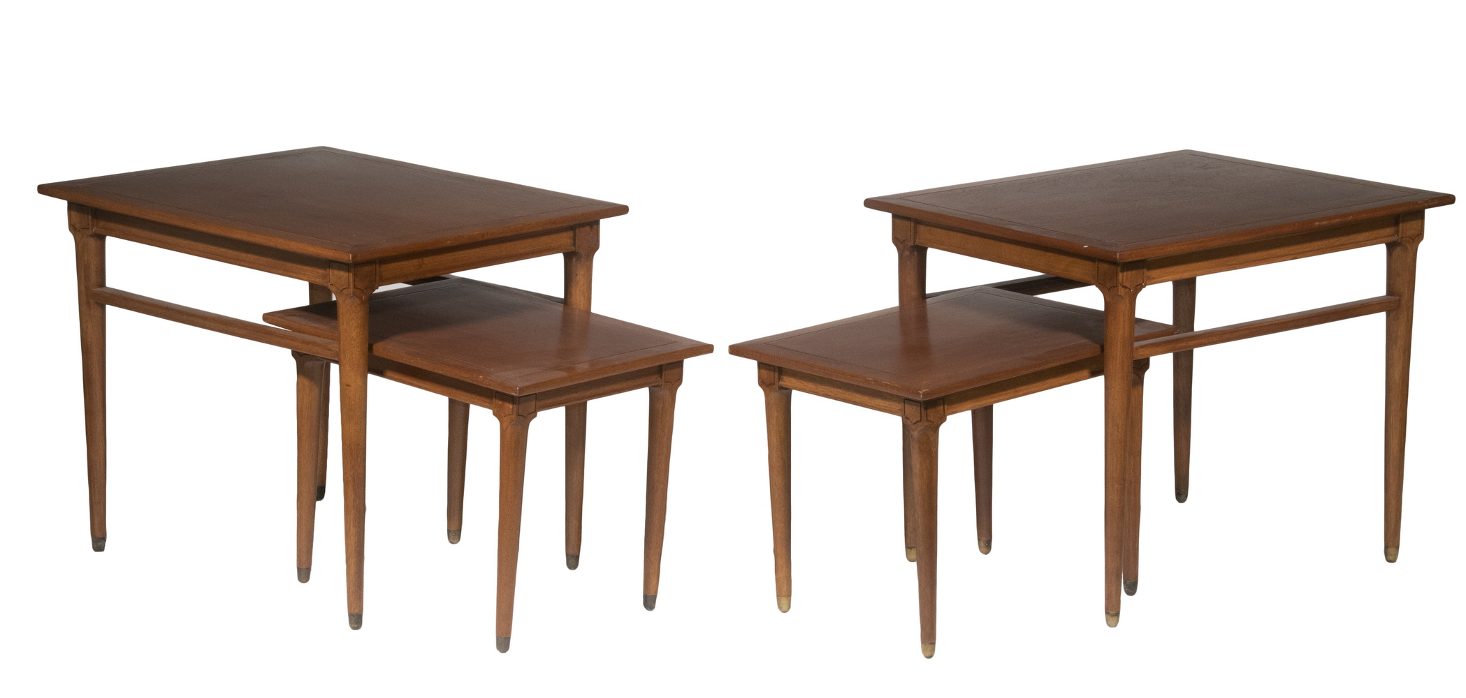 Appraisal: PR MAHOGANY END TABLES Pair of Two-Part Side Tables each