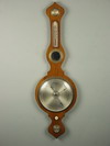 Appraisal: BAROMETER - Circa English mahogany banjo form barometer H x