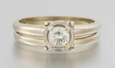 Appraisal: A Ladies' Vintage Diamond Wedding Set k white gold ring