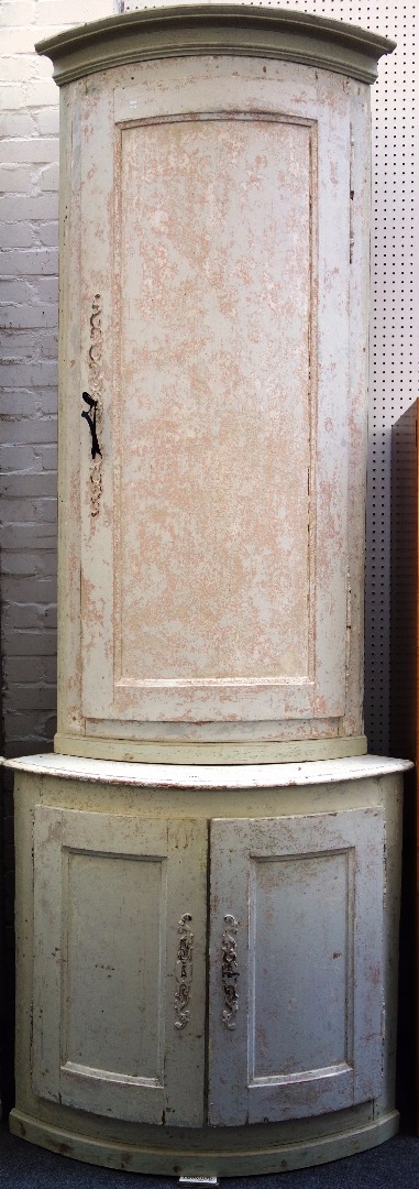 Appraisal: A th century and later French painted double height bowfront