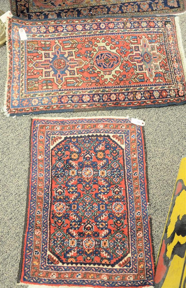 Appraisal: Three Oriental throw rugs to include ' x ' '