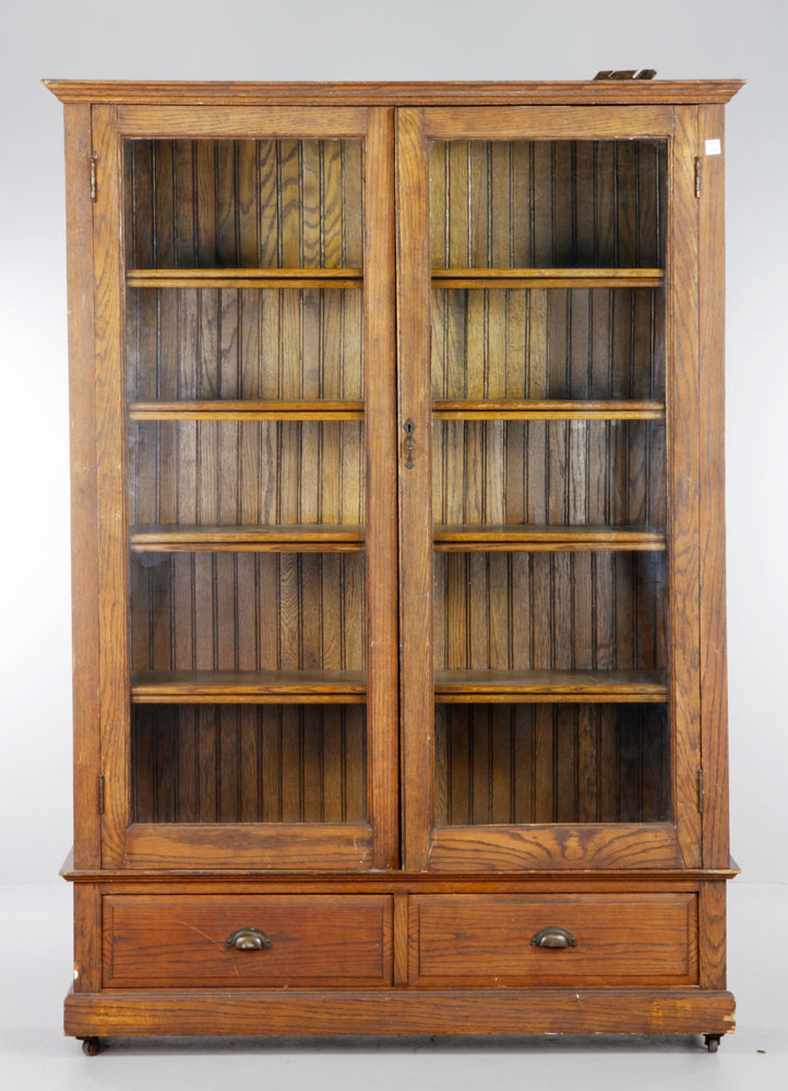 Appraisal: - Early th C Bookcase Early th century bookcase oak