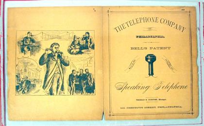 Appraisal: piece Advertising Sheet Telephone Company of Philadelphia Bell's Patent March