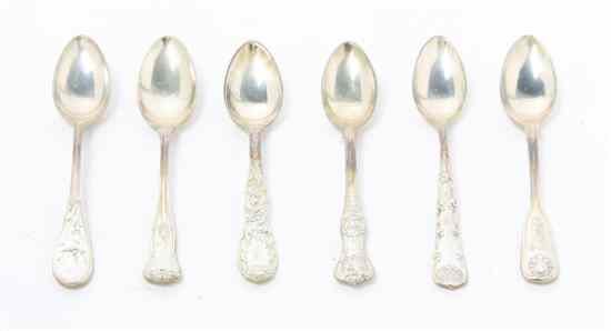 Appraisal: A Cased Set of American Silver Demitasse Spoons Tiffany Co