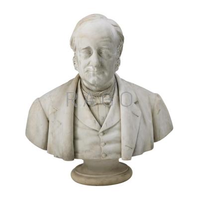 Appraisal: ENGLISH MARBLE BUST Depicting a statesman th c Condition Report