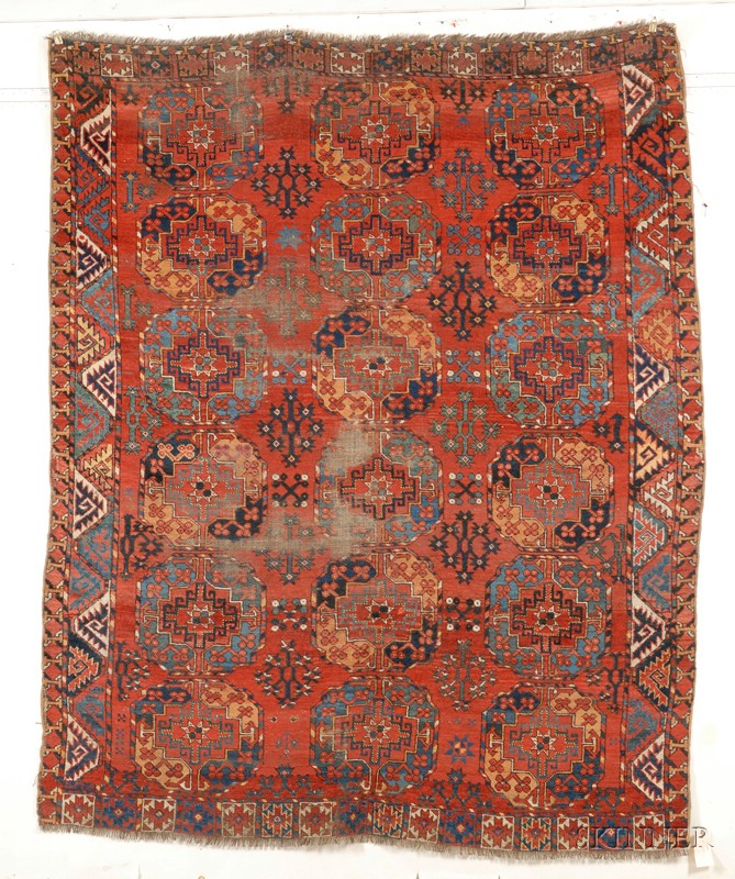 Appraisal: Ersari Main Carpet West Turkestan second half th century areas