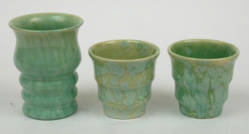 Appraisal: NEWTONE POTTERY New South Wales circa Three flared and ribbed