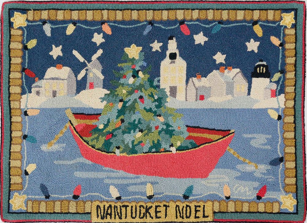 Appraisal: Claire Murray Hooked Rug Nantucket Noel Claire Murray Hooked Rug