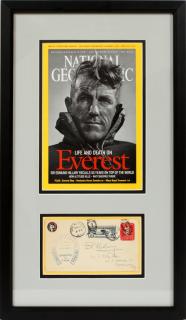 Appraisal: SIR EDMUND HILLARY SIGNED FIRST DAY COVER SIR EDMUND HILLARY