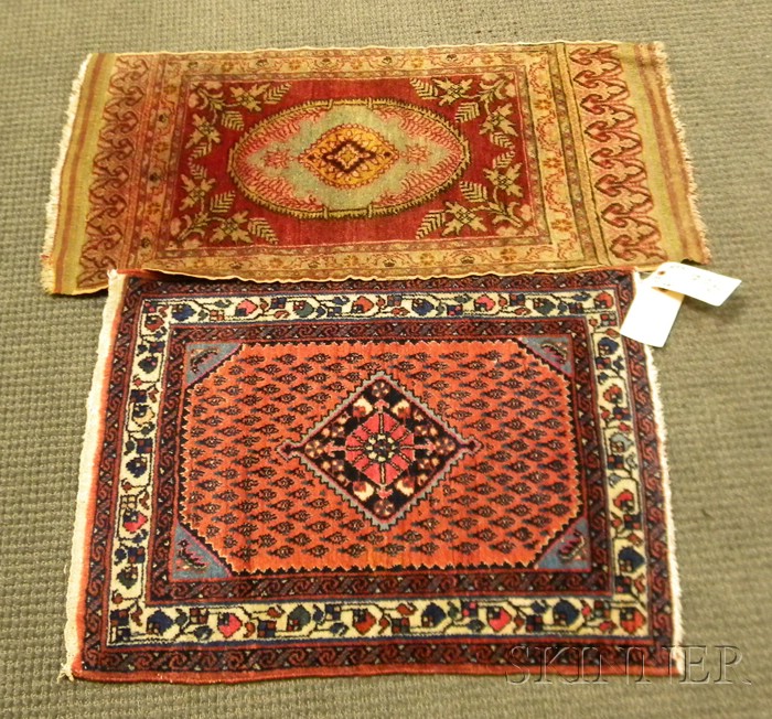 Appraisal: Two Oriental Rugs th th century Sivas Yastik ft x