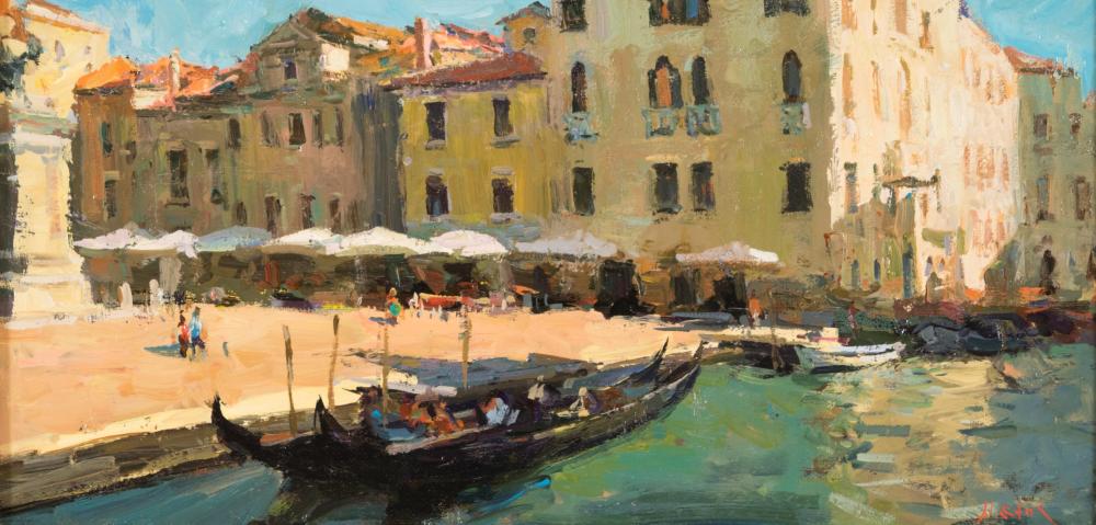 Appraisal: NICK STOQ United States st century oil on board Venice