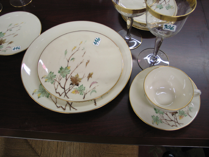 Appraisal: AN AMERICAN LENOX PORCELAIN FINE CHINA SET service for decorated