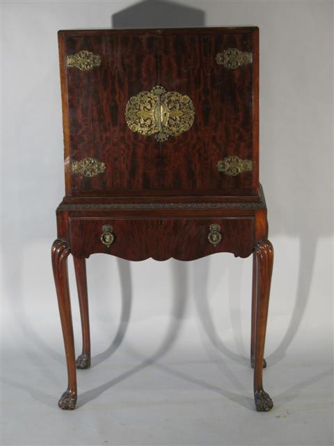 Appraisal: GEORGE I STYLE MAHOGANY CHEST ON FRAME h w d