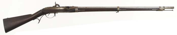 Appraisal: EXTREMELY RARE HALL RIFLE CONVERTED TO LINDNER BREECHLOADING SYSTEM Cal