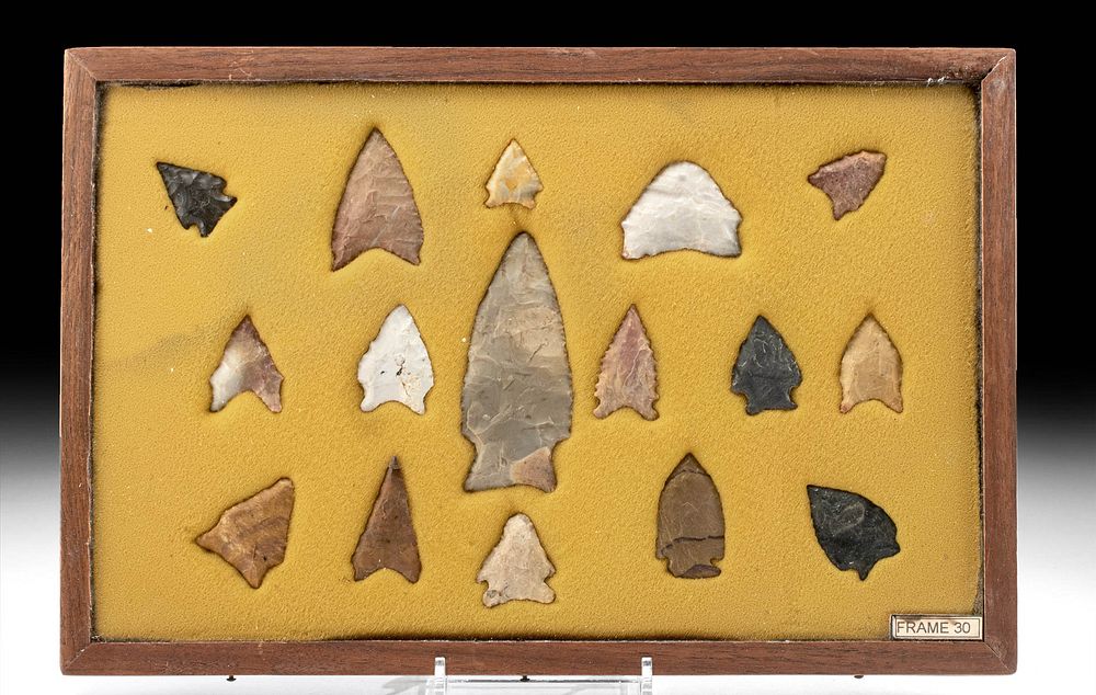 Appraisal: Native American San Patrice Stone Arrowheads Native American Arkansas Oklahoma