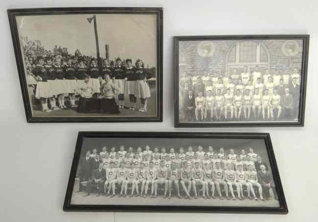 Appraisal: Lot three early sport team photographs