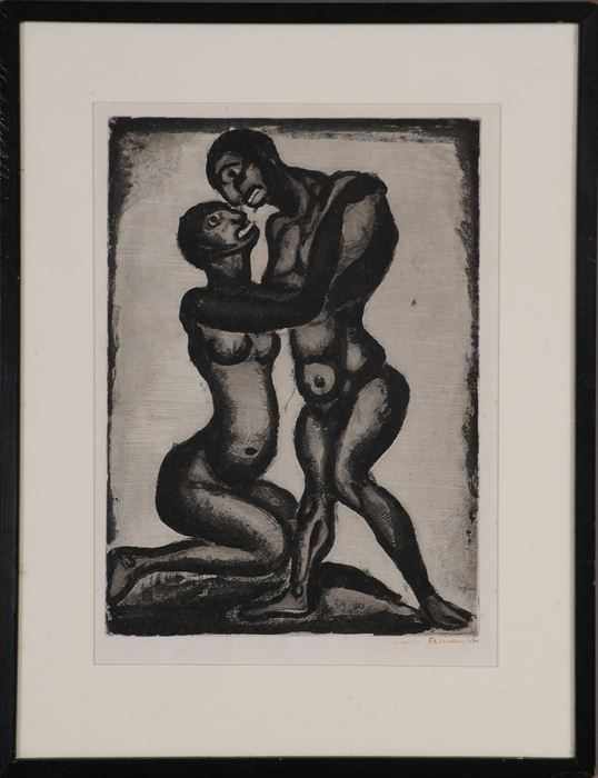 Appraisal: GEORGES ROUAULT - LES AMANTS FROM REINCARNATIONS DU PERE UBU