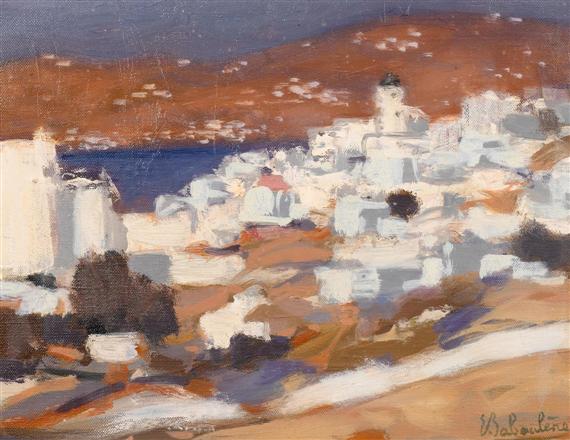 Appraisal: BABOUL NE EUG NE - Mykonos Oil on canvas Signed