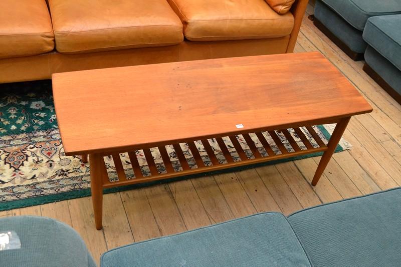 Appraisal: AUSTRALIAN MADE TEAK COFFEE TABLE WITH MAGAZINE RACK Australian Made