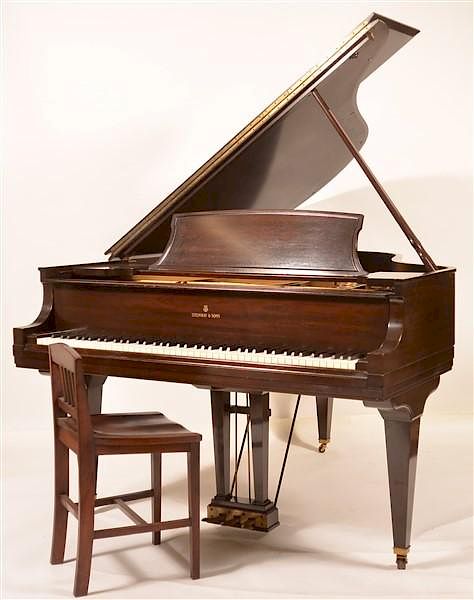 Appraisal: Steinway Mahogany Baby Grand Piano C Steinway Sons New York