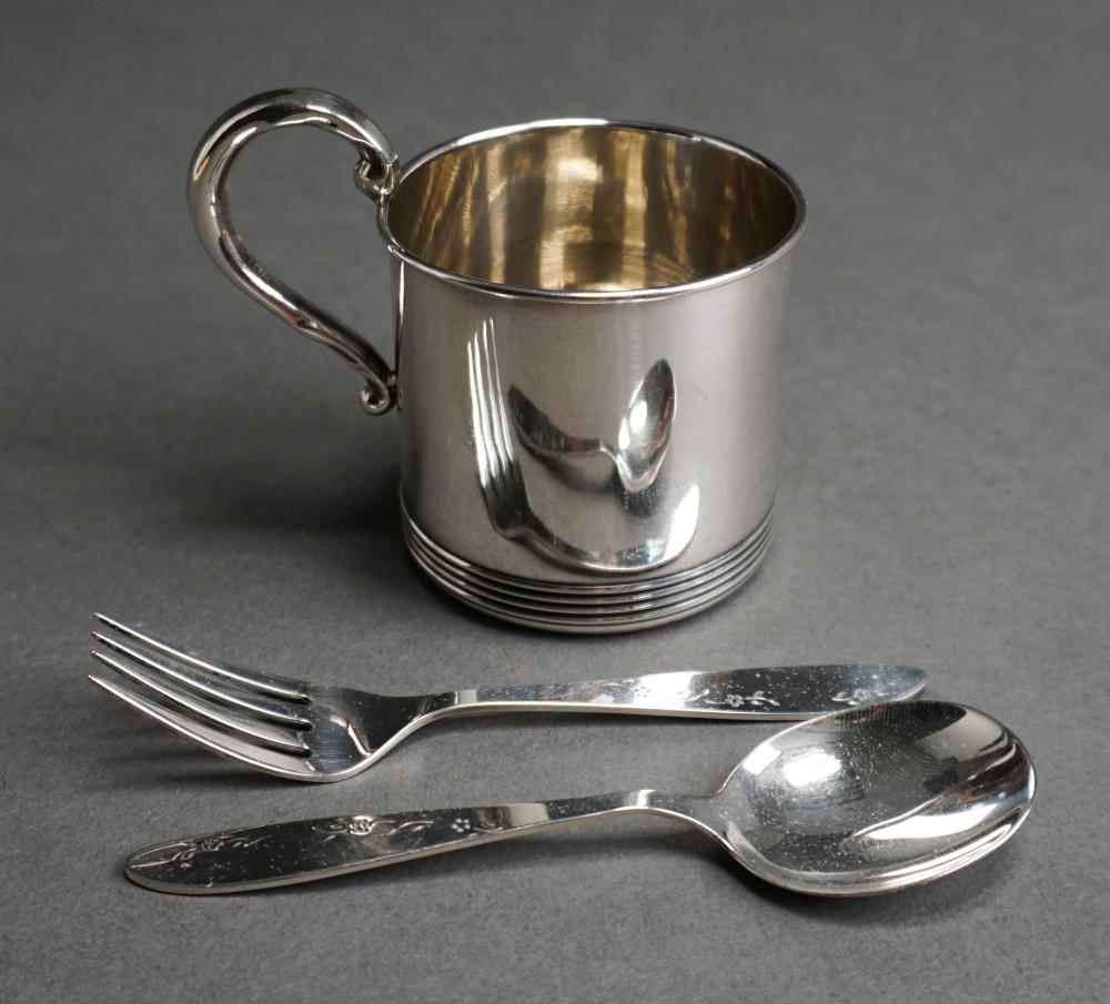 Appraisal: Sterling Silver Baby Cup and Lullaby Sterling Silver Fork and