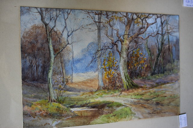 Appraisal: CHRISTINE M WELLS 'AUTUMN IN THE NEW FOREST' WATERCOLOUR signed