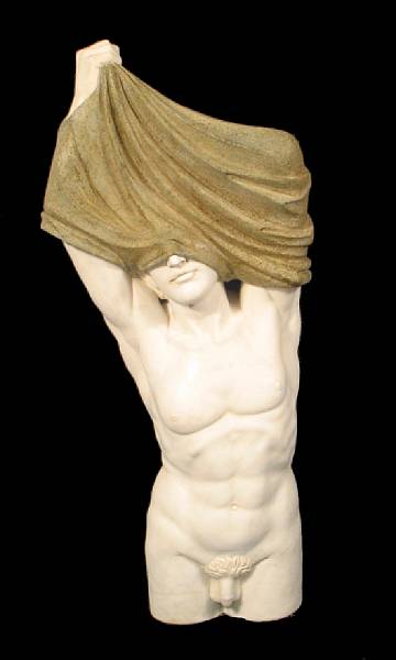 Appraisal: An Italian marble figure of a nude male height in