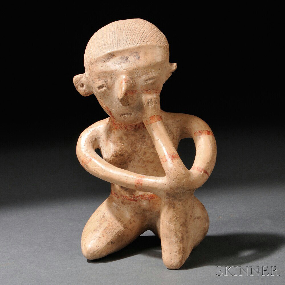 Appraisal: Chinesco Seated Female Figure Nayarit Mexico c B C -