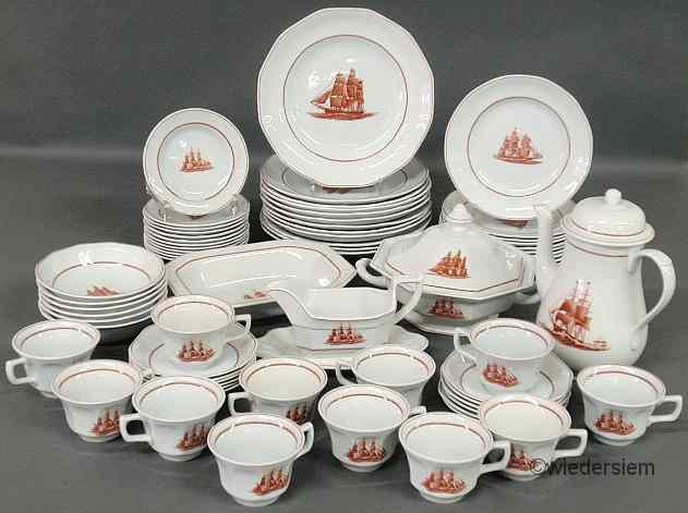 Appraisal: Wedgwood china service in the Flying Cloud'' pattern to include