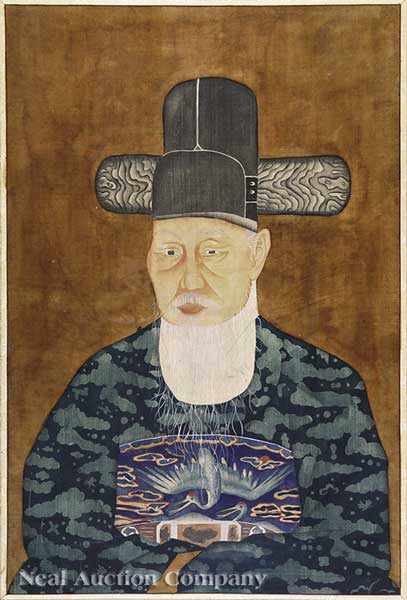 Appraisal: Korean School Choson Period probably th c Portrait of a