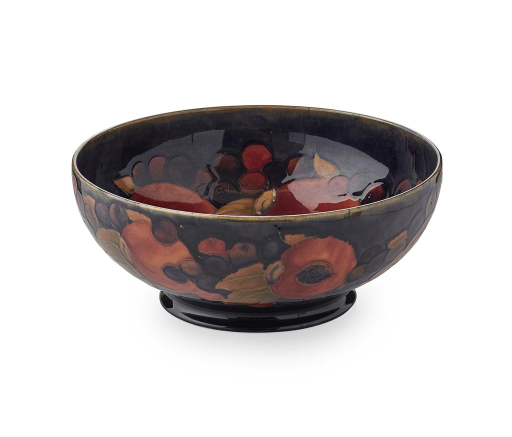 Appraisal: MOORCROFT POTTERY 'POMEGRANATE' PATTERN BOWL S with impressed maker's marks