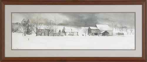 Appraisal: Peter Sculthorpe American b limited edition lithograph of a winter