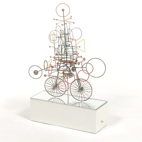 Appraisal: JOSEPH BURLINI AMERICAN B x x Flying Machine Painted metal