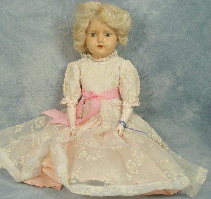 Appraisal: Marks Bros celluloid doll inches tall celluloid shoulder plate head