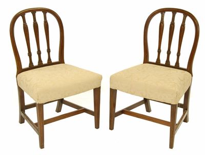 Appraisal: A pair of George III mahogany side chairs with moulded