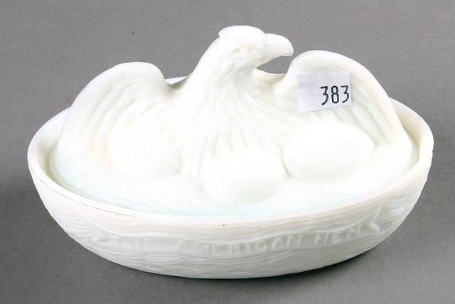 Appraisal: Milk Glass Dish The American Hen