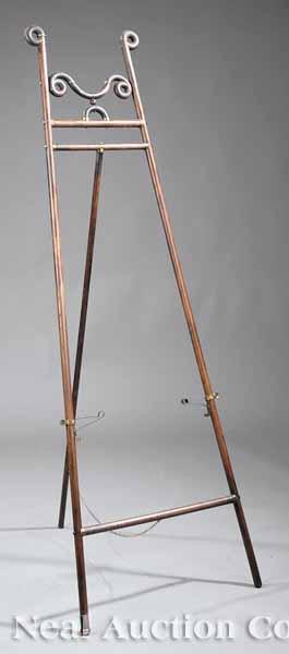 Appraisal: An American Bentwood Easel late th c the frame with