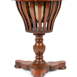 Appraisal: A Regency Style Mahogany Jardini re with Brass Liner th