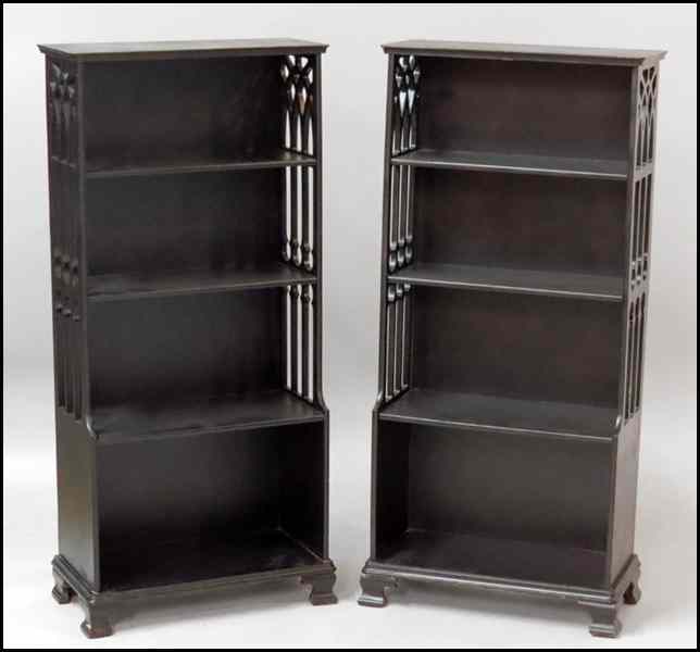 Appraisal: PAIR OF PAINTED WOOD BOOKCASES H '' W '' D