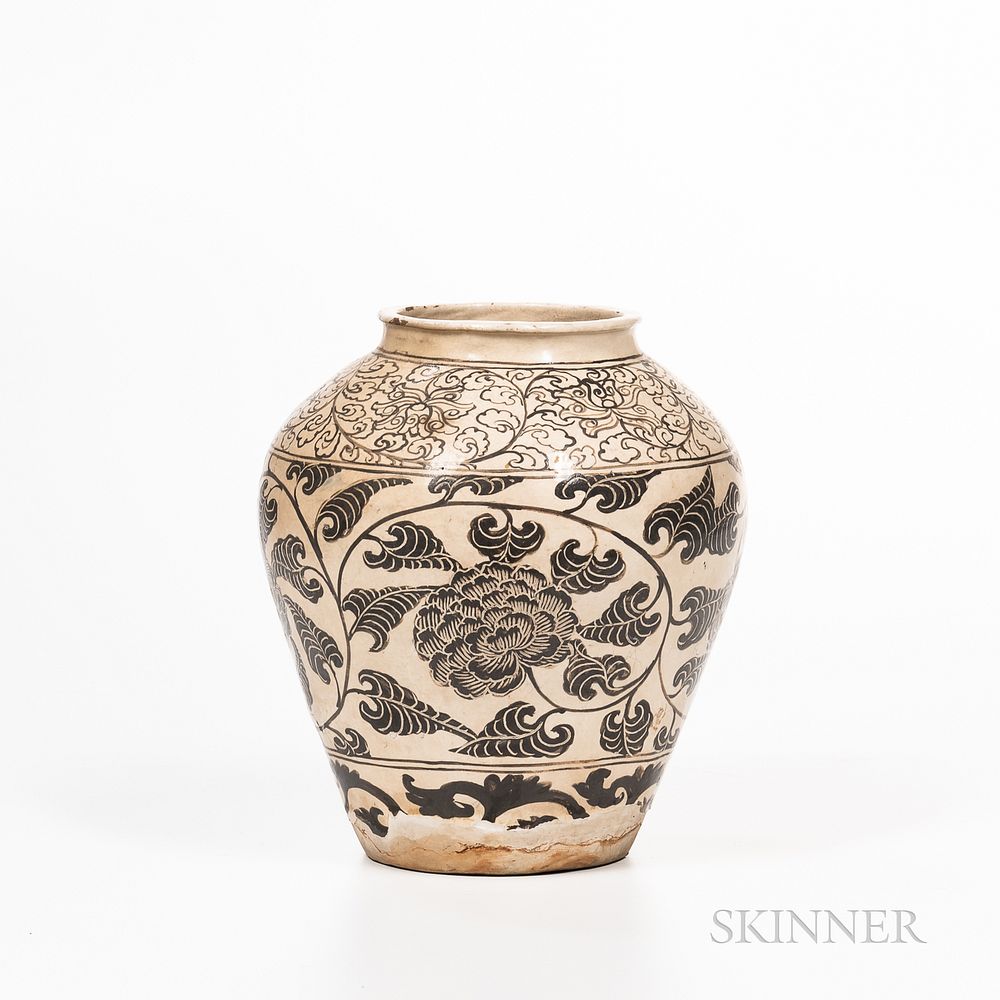 Appraisal: Cizhou-style Water Pot Cizhou-style Water Pot China Yuan Ming dynasty