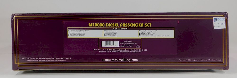 Appraisal: MTH Union Pacific M Diesel Passenger O Train United States