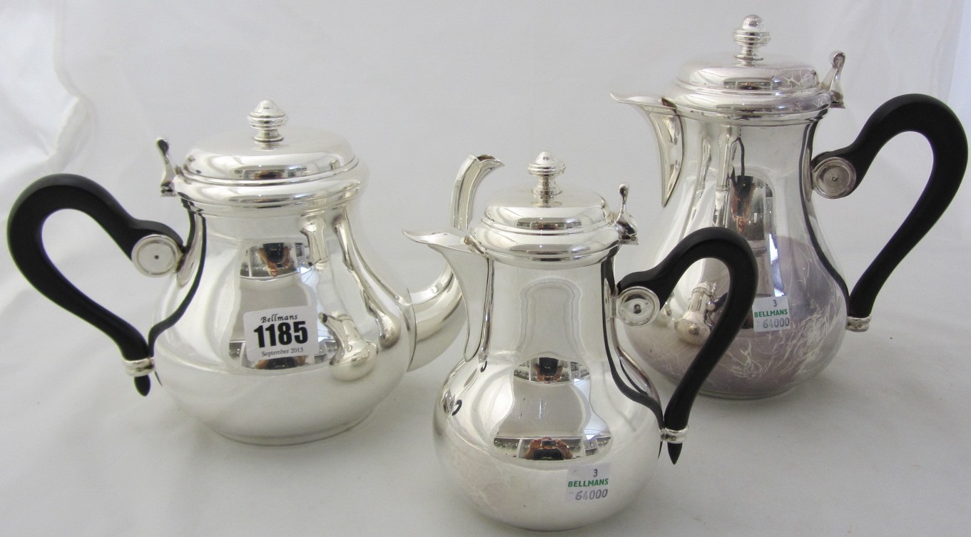 Appraisal: French Christofle plated wares comprising a five piece tea and