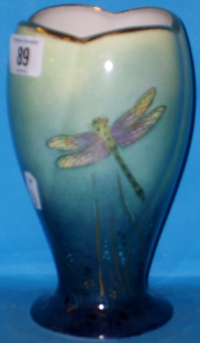 Appraisal: Carltonware Handpainted vase Dragonfly by Marie Graves Height cm