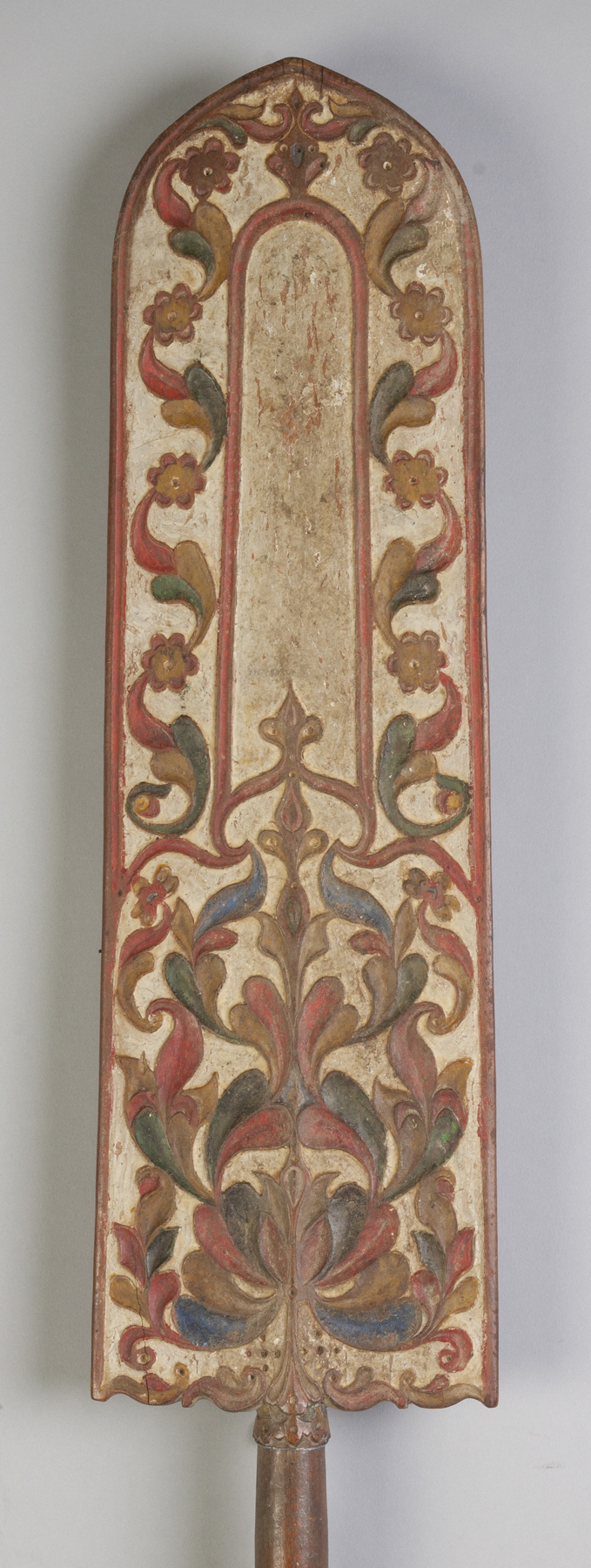 Appraisal: Carved Painted Paddle th cent