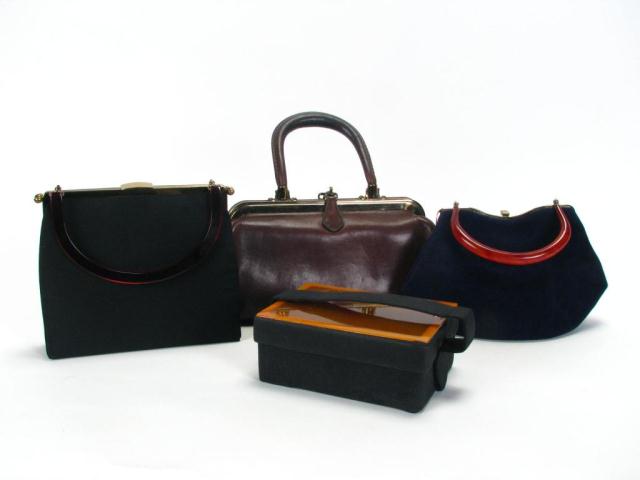 Appraisal: Four Vintage Designer Handbags including Aigner doctor's style handbag single