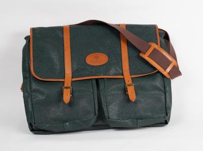 Appraisal: A Mulberry Scotchgrain and tan leather suit carrier with handle