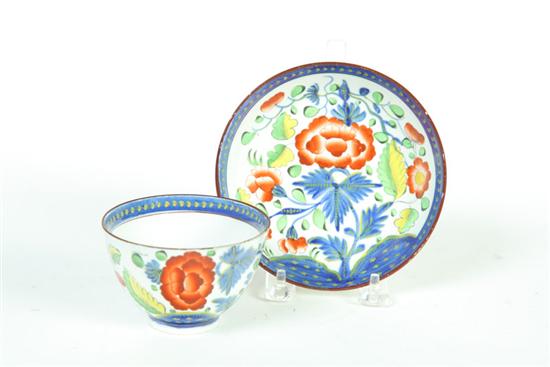 Appraisal: GAUDY DUTCH HANDLELESS CUP AND SAUCER England st quarter- th