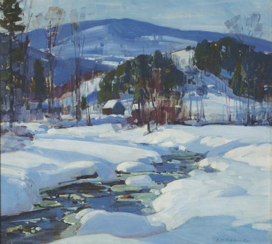 Appraisal: HIBBARD ALDRO THOMPSON American - ''Winhall River Valley'' oil on